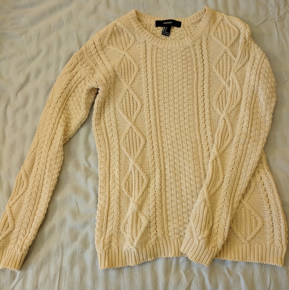 Cream knit sweater